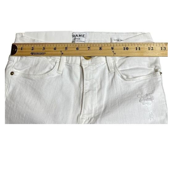 Frame Denim Womens Lehigh Skinny Fit Distressed Frayed‎ Hems Jeans Size 27 New - Picture 3 of 12